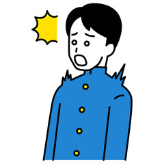 驚く男子学生