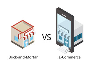 Brick-and-mortar businesses compare with e-commerce
