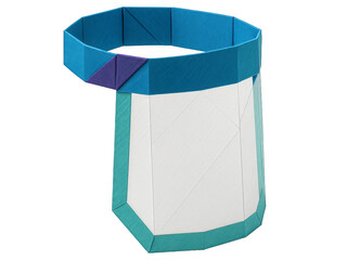 Origami paper face shield icon with clean, modern look and transparent background. Generative AI