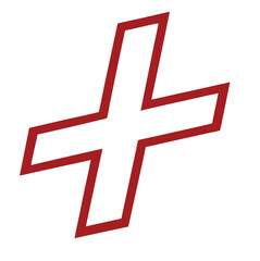 Fototapeta premium Red Cross Mark