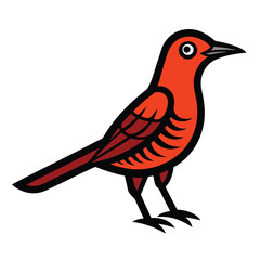 Solid color Wryneck animal vector design