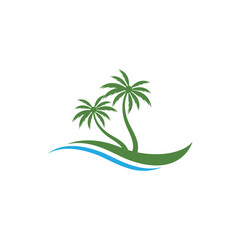Palm tree summer logo