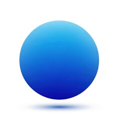 A Simple Blue Sphere Casting a Shadow on a White Background
