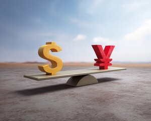 Economic see-saw balancing unevenly between powers, USA China conflict