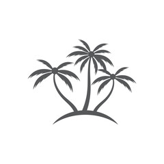 Palm tree summer logo