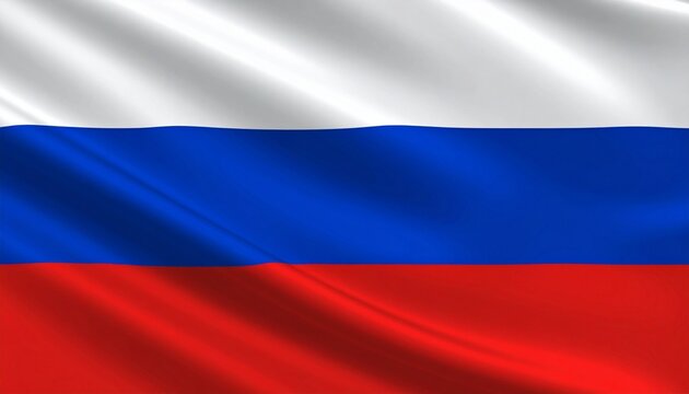 Waving Flag of Russia - White, Blue, Red & National Pride