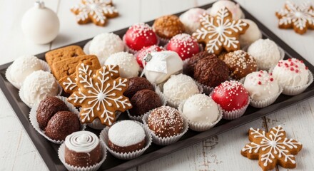 A Festive Assortment of Delicious Homemade Christmas Sweets and Cookies for the Holidays