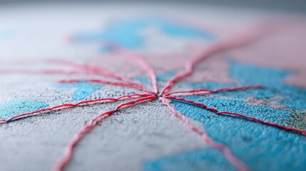 Zoomed-in world map showing diverging policy paths, USA China conflict