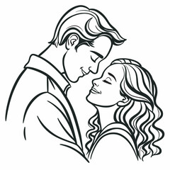 vector illustration of a couple