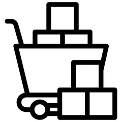 Bulk Order black outline, mini illustration icon. use for modern concept, print, UI, UX kit, web and app development. Vector related to commerce, retail, marketing and shopping.