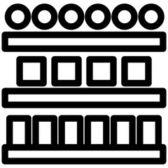 Display black outline, mini illustration icon. use for modern concept, print, UI, UX kit, web and app development. Vector related to commerce, retail, marketing and shopping.