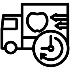 Express black outline, mini illustration icon. use for modern concept, print, UI, UX kit, web and app development. Vector related to commerce, retail, marketing and shopping.