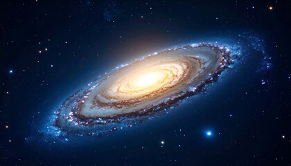 Spiral galaxy in deep space