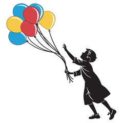 girl with balloons