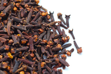 A spice of dried cloves, herbal medicine plant