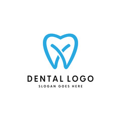 Tooth dental logo vector template
