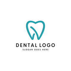 Tooth dental logo vector template