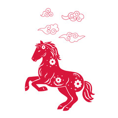 Chinese Lunar New Year 2026 Day of the Horse Illustration 