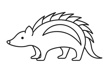 Porcupine Continuous line art vector design