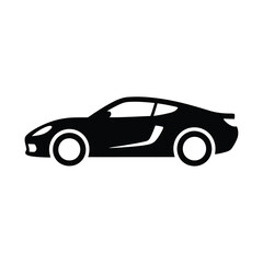 Fototapeta premium Sleek black sports car silhouette icon