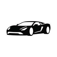 Fototapeta premium Sleek black sports car silhouette