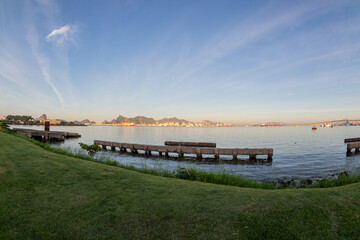 view of the niemeyer path in niteroi in rio de janeiro.