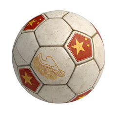 Fototapeta premium Vintage Soccer Ball with Star Design