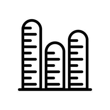 Cylinder Chart icon single thin line