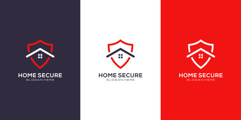 home shield logo design vector