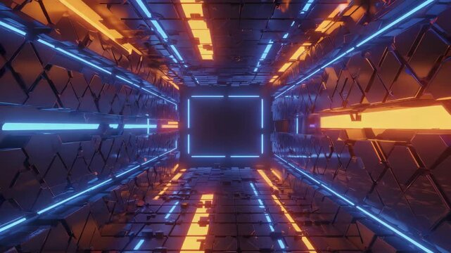 Retro digital cosmic dance floor with colorful glowing tiles and electric effects