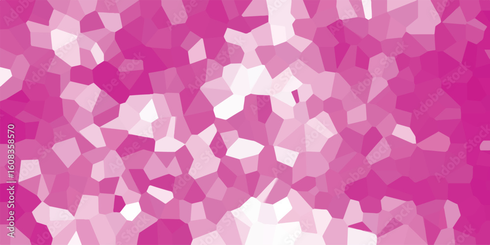 Aufkleber Abstract geometric mosaic pattern featuring a blend of magenta and white elements creating a visually striking artistic design suitable for various creative projects.