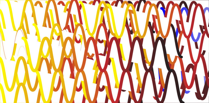 Chaotic red volume line forms and Abstract Shapes with Primary Colors. Abstract Modernism Painting with bold line. Bauhaus and Kandinsky vibe. Monochromatic artwork For Print and Poster.