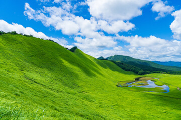 奈良県　曽爾高原のお亀池俯瞰