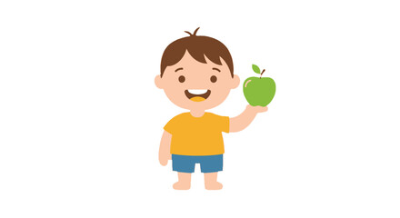 Fototapeta premium boy with apple