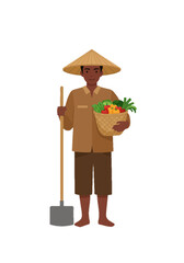 petani dengan hasil panen