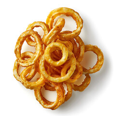 Fototapeta premium Golden Spiral Snacks: Crispy and Curled