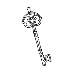 royal skeleton key doodle