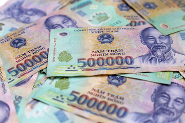 Five hundred thousand dong banknotes