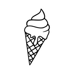 simple ice cream outline illustration