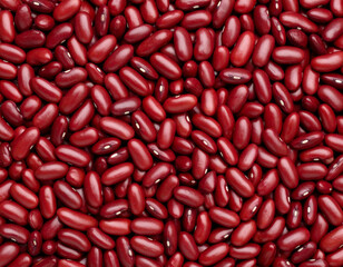 Shiny red kidney beans seamless pattern background