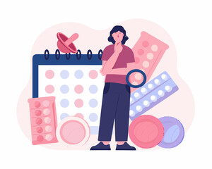 illustration of a couple shopping