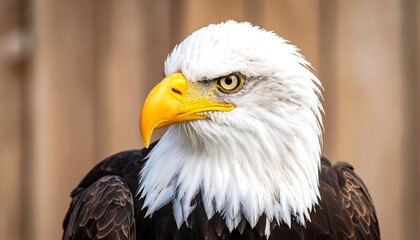 Obraz premium Close-up of an eagle's head and upper body