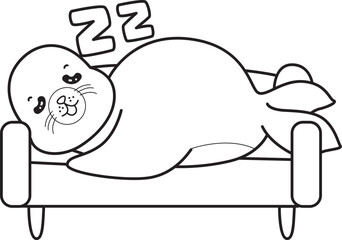 Coloring pages of cute seal outline illustrations.