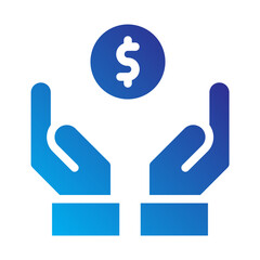 Hands holding coin icon for investment protection