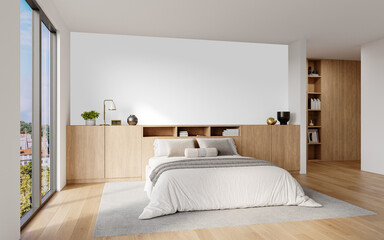  Elegant Curved Sofa with Wooden Coffee Table and Floor Lamp – Transparent PNG for Interior Mockup