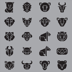 set of heraldic shields