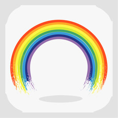 Obraz premium 墨絵風カラフルな虹のアート壁紙