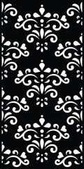 Black & White Interior Jali Vectors And Laser Cutting CNC Design