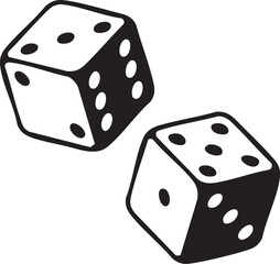 Vector of Dice Cubes Isolated 