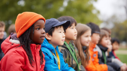 children attending wildlife conservation event at local park